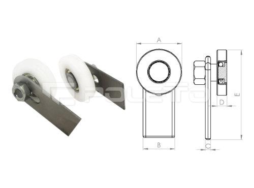 Rodízio Simples com Rolamento e Regulagem (NYLON)
