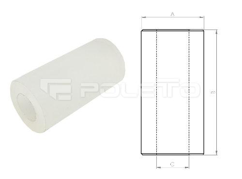 Rolete Superior 25mm com furo central 13mm (NYLON)