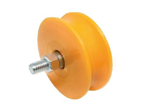 Roldana U Ferro 1/2" com parafuso - 1 rolamento (NYLON)