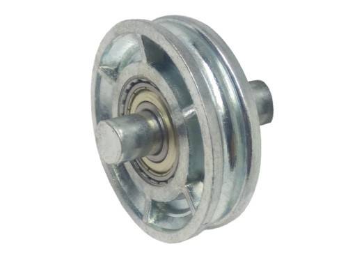 Roldana U Ferro 5/8" com pino - ZAMAC - 1 rolamento (ZINCADA)