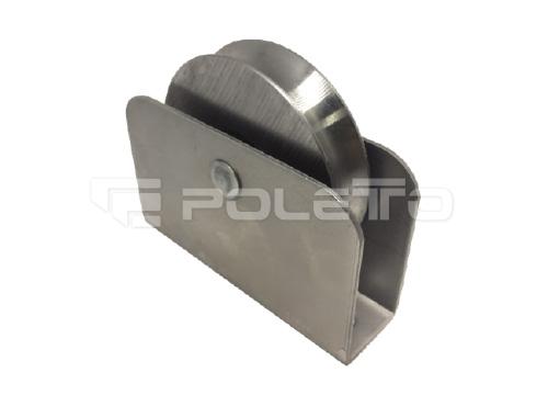 Roldana U Ferro 5/8" cx fechada c/ rebite - Aço - 2 rol (POLIDA)
