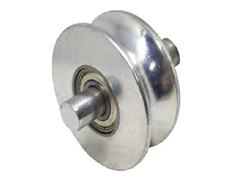 Roldana U Tubo 1/2" - pino - 1 rolamento (ZINCADA)