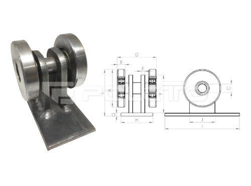 Rodízio Duplo 3" para Portão de Correr - Suspenso - (REFORÇADO)
